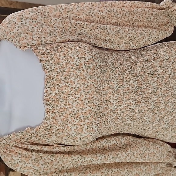 Petal & Pup Cottagecore Floral Smocked Midi Dress - Picture 4 of 9